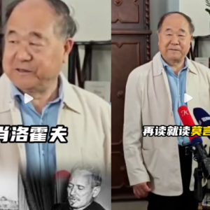 秦明：莫言不配给肖洛霍夫提鞋