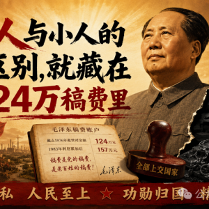 子珩墨：伟人与小人的区别，就藏在124万稿费里