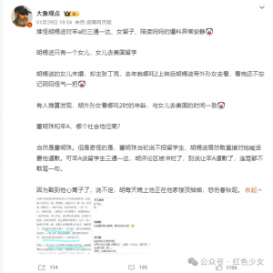 胡锡进：我的女儿被我连累了！