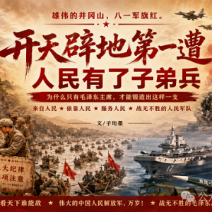 开天辟地第一回，人民有了子弟兵！——八一建军节，重温毛主席缔造人民军队的历史伟业 ...