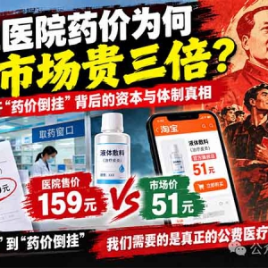 子珩墨：公立医院的药价为什么比网上还贵？——透视僵化体制，呼唤真正的公费医疗回归 ...
